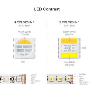 RGBCCT5色1 LED 6Leds/m 5050SMD RGBWRGB調光可能調整可能色温度3000K〜6500KLEDストリップ - Product Image 3