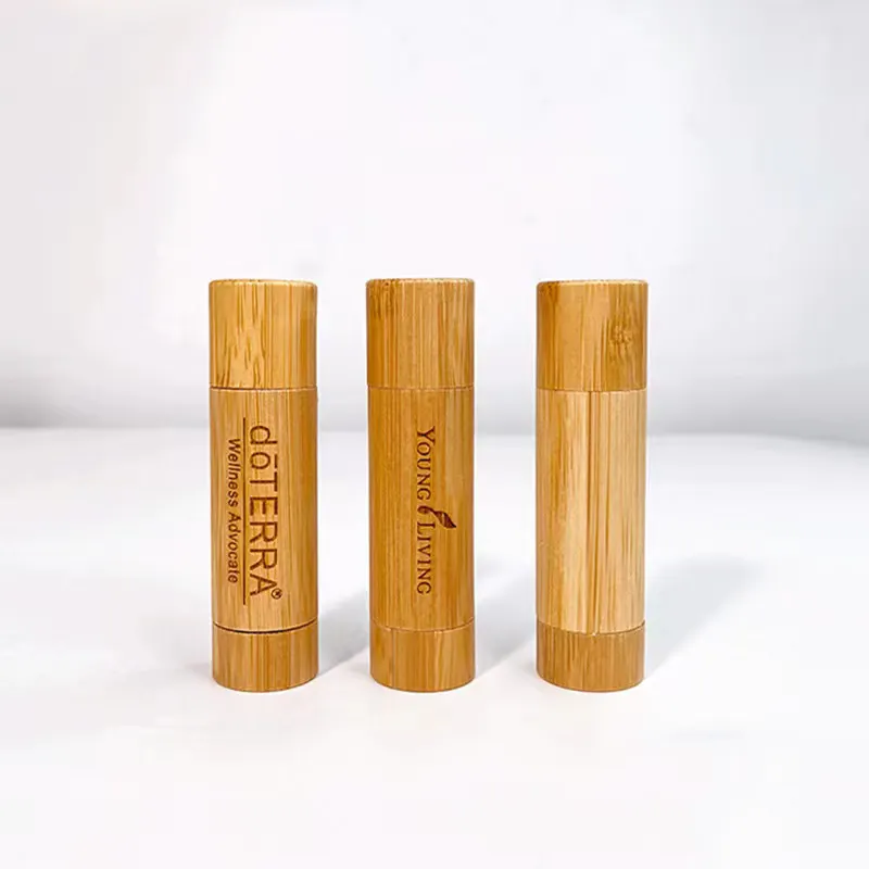 Natürliche leere Kosmetik verpackung Bambus Lip gloss Behälter Lippenstift Lip gloss Tube für Make-up Bambus Kosmetik verpackung
