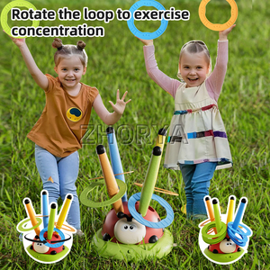 Zhorya เครื่องออกกำลังกายเต่าทอง5 in 1 RC ชุดของเล่นกีฬาเด็กเกมกระโดดแหวนโยนเกม stomping เปิดตัวของเล่นยิงจรวด - Product Image 3