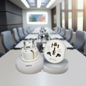 Germany Standards 2 Pin <strong>EU</strong> to UK Travel <strong>Adapter</strong> Outlet <strong>Multi</strong>-<strong>Plug</strong> Converter <strong>with</strong> 16A Copper Socket <strong>Plug</strong> <strong>with</strong> NFC Type - Product Image 2