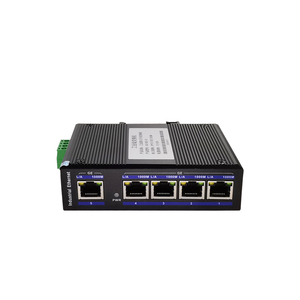 ZLWL Gigabit Industrial Network Switch 5 Port 10/100/1000mbps Din-rail Dual Dc <strong>Input</strong> Unmanaged Switch for IP Camera