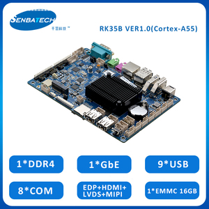 Maschine Embedded PCB Android 11.0 Linux Rockchip SBC RK3568 Motherboard mit Cortex-A55 eMMC 16G 8 * RS232 9 * USB ARM Mail-G52 GPU