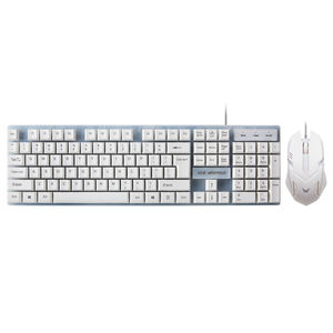 Ensemble clavier et souris filaire noir/blanc SHIPADOO pour bureau professionnel, kit clavier moderne pour ordinateur de bureau BT300 - Product Image 4
