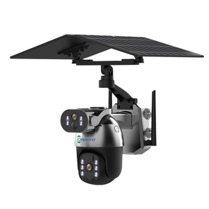 New Arrival 360 Degree CMOS Network Wireless Waterproof Smart PTZ Solar Powered Wifi <strong>Security</strong> Solar CCTV <strong>Camera</strong> with Dual Lens - Product Image 1