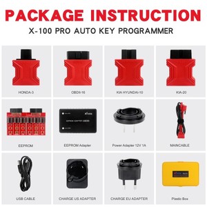 X100 Pro2 Auto <strong>Key</strong> <strong>Programmer</strong> with New Software Version EEPROM Adapter 1-Year Warranty-Plastic Code Reader Diagnostic Tools