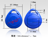 書き換え可能な近接アクセス制御EM4305125khzRFIDタグキーフォブ - Product Image 6
