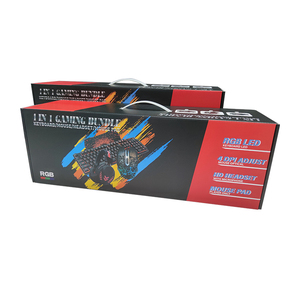 Gamers <strong>Combo</strong> Set Rainbow Backlit Wired Gaming Four-piece 4 in 1 <strong>Keyboard</strong> <strong>Mouse</strong> Headset <strong>Mouse</strong> Pad <strong>Combos</strong> for <strong>Computer</strong> - Product Image 2