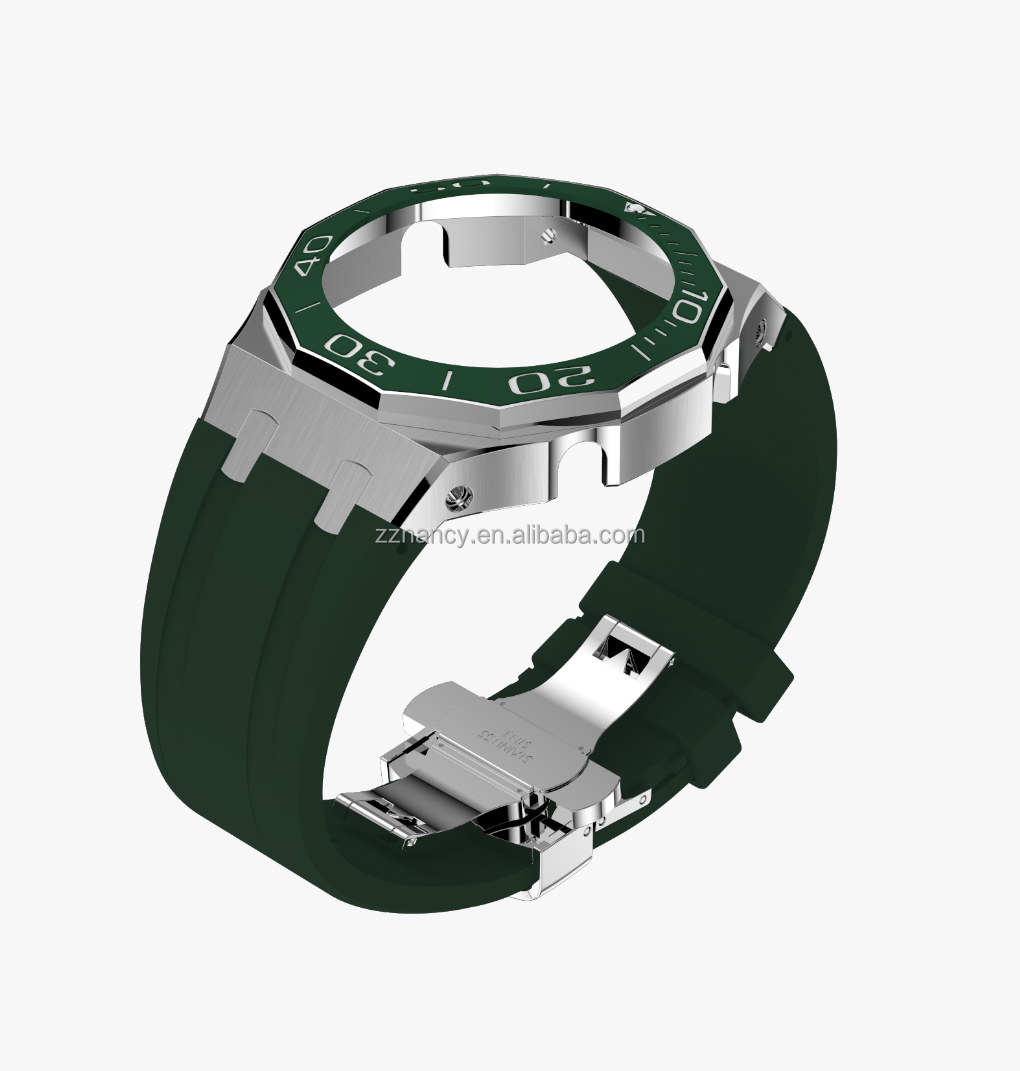 Bande verte et étui vert