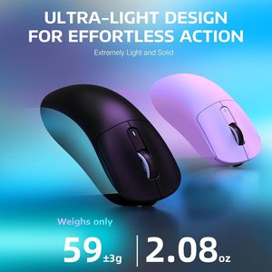 Articoli di fabbrica all'ingrosso attacco squalo X3 Pro leggero Mouse da gioco senza fili con sensore ottico PAW3395 DPI 26K per uso informatico - Product Image 3