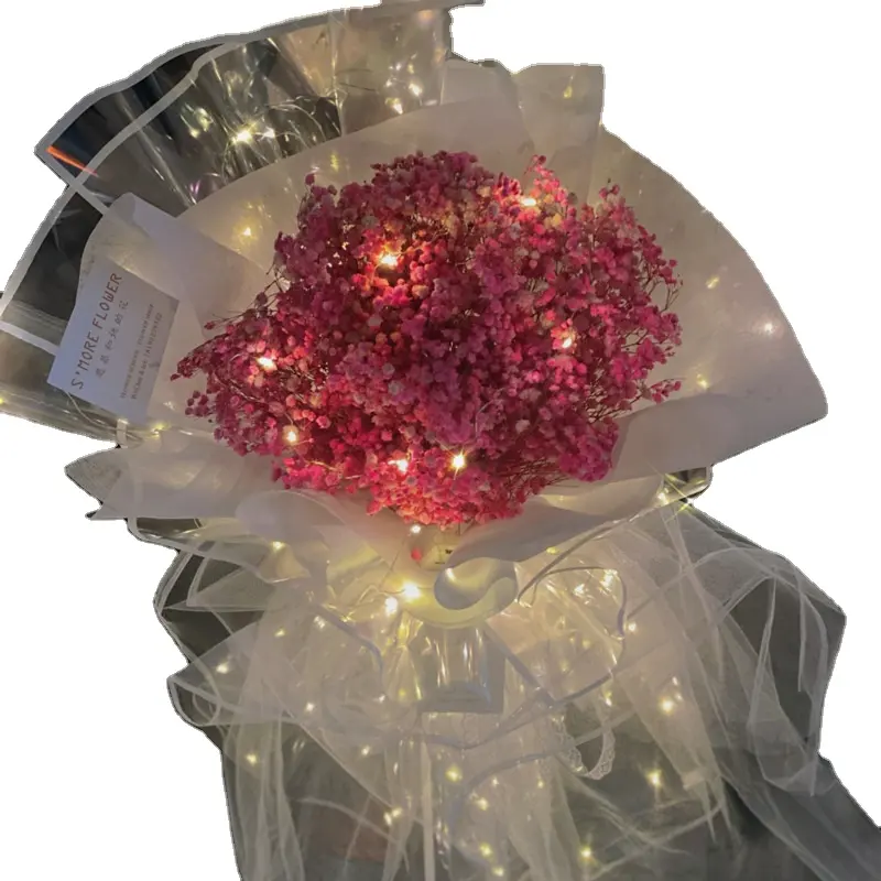 Carta da imballaggio luminosa carta da imballaggio floreale carta da imballaggio in plastica trasparente di vetro trasparente per regalo