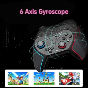 Controller di gioco senza fili Joystick con effetto Hall Stick analogico a doppia vibrazione motori Turbo per Nintendo Switch Lite/OLED - Product Image 4
