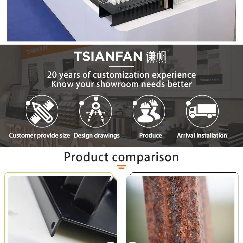 Countertop Mattress Sliding Wooden Door For Laminate Wall Mounted Roofing Tile Waterfall Rack Wall Tile Display Reck