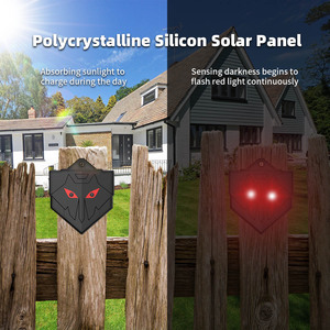 Lampu LED merah energi rendah berkedip hewan pengusir binatang binatang liar seperti penyapu, rakun dan tupai - Product Image 4