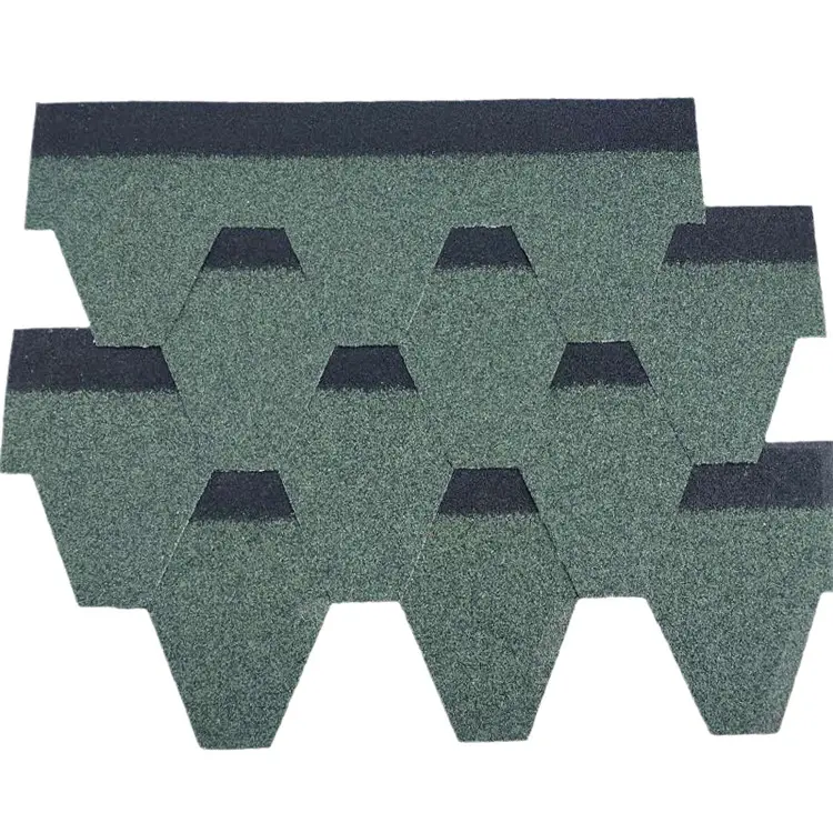 Bardeaux d'asphalte hexagonaux en fibre de matériaux de toiture légers
