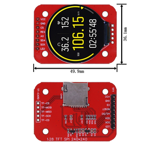Anzeige 1,28-Zoll-TFT-LCD-Anzeigemodul Rund RGB 240*240 GC9A01 Treiber 4-Draht-SPI-Schnittstelle 240x240 PCB für Arduino