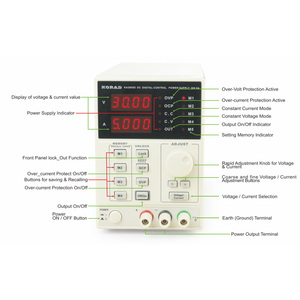 <strong>KORAD</strong> KA6005D -Precision Variable Adjustable 60V, 5A DC Linear Power Supply Digital Regulated Lab Grade