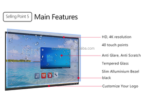 Qten board Interact Boards Klassen zimmer 4k Lcd Touch Monitore Interaktive Boards Bildschirm Smart Interactive Whiteboard für E-Learning - Product Image 6