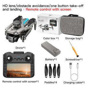 Akıllı engel kaçınma GPS profesyonel 4K kamera Drones 5G WIFI FPV Video 4.5 ''büyük ekran uzaktan kumanda SG109 Drone - Product Image 2