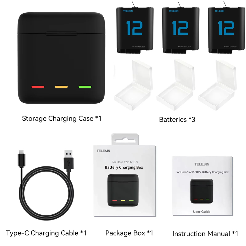 Black 3 battery set