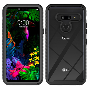 LG G8Thinq用2in1アーマーケース、PCフロントフレームソフトTPUクリアPCバックLGG8Thinq用全身保護電話カバー - Product Image 4