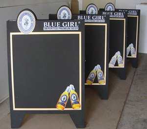 Gỗ miễn phí vận đứng bảng đen MỘT-Khung Bánh Sandwich Dấu Hiệu Kép Double Sided bảng đen - Product Image 6