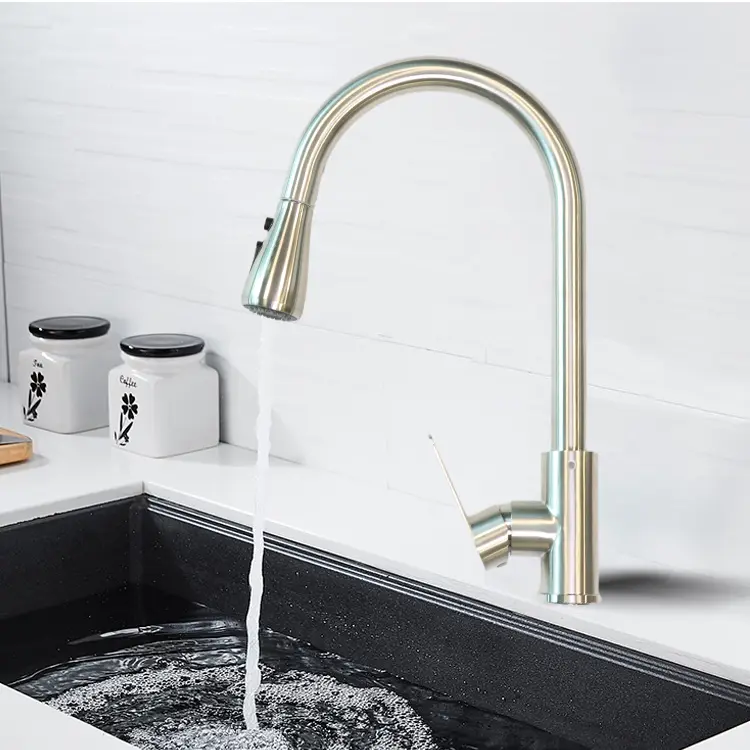 Sonsill Luxus Einhand Edelstahl Wasserhahn Wasserhähne Ausziehbare Spüle Waschbecken Mixer Filter Küchen spüle Wasserhahn