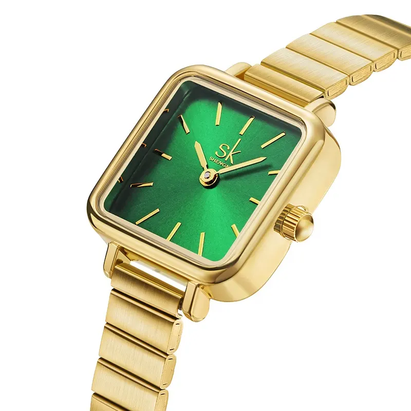 SK Fashion Branded Latest Womens Quartz Wristwatch Reloj K0178L Luxury Waterproof Women Square Watch