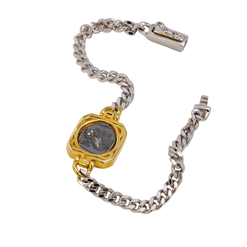 Athena ancient coin bracelet