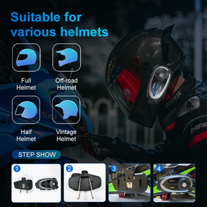 Q29 5.4 Chip Camera per il casco 2 persone moto citofono auricolare fotocamera grandangolare WIFI registratore 120 chiara qualità del suono - Product Image 5