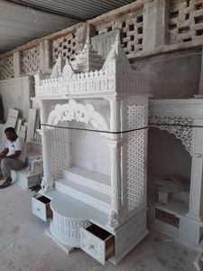 Modern Style Exclusive Indian Marble Ghar <strong>Mandir</strong> Natural Stone Marble Home <strong>Mandir</strong> Direct Sale From Indian Supplier