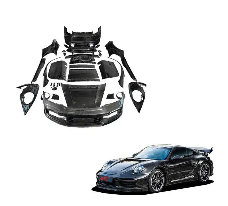 Precio de descuento kit de carrocería Topcar Stinger Style Dry Carbon Fiber Body Kit para Porsche 911 992 Carrera Bodykit