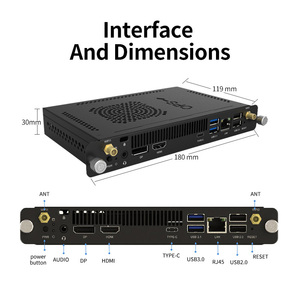 <strong>NEW</strong> OPS Mini PC Fanless I7/i5/i3 DDR5 Intel Alder Lake-P CPU 12th Gen Four Screen 4K Display Compatible Windows Mini Pc <strong>Computer</strong> - Product Image 5
