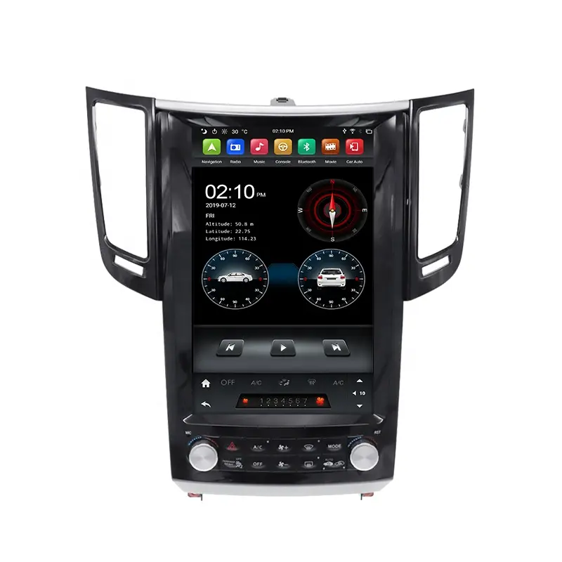 Radio con GPS para coche, reproductor con Android 12,1, pantalla Vertical de 9,0 pulgadas, estilo tesla, DVD, para FX, FX35, FX45, QX70, 2008-2014, con carplay