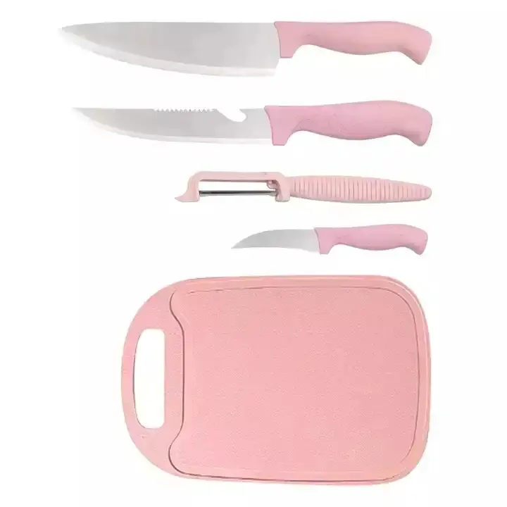 EverRich Knife Set 5 cái tốt nhất bán dao nhà bếp với PP thớt cho khuyến mại gốm nhà bếp dao Messer cuchillos