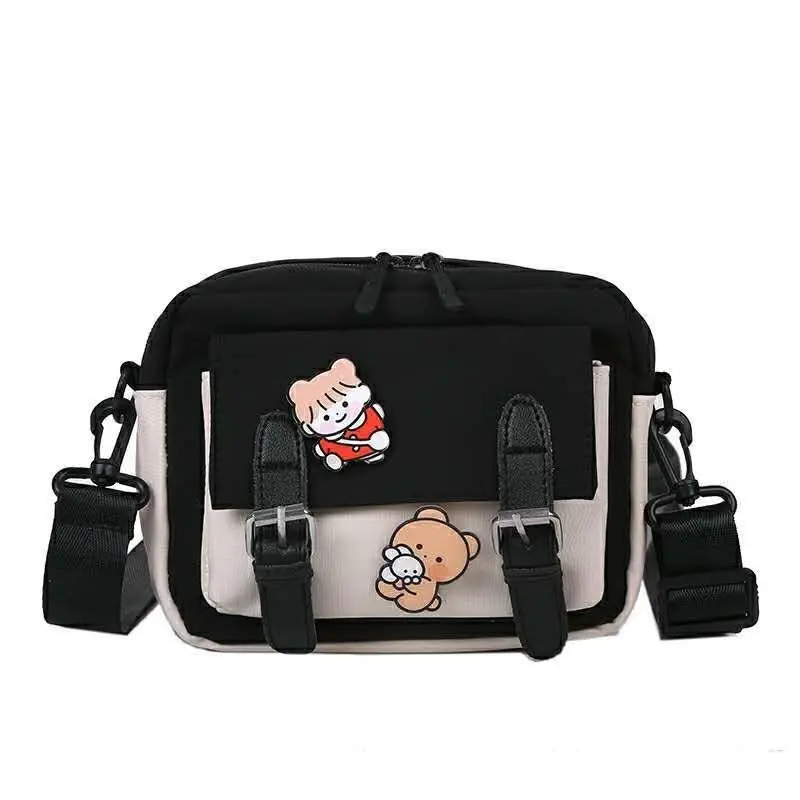 Hot Verkoop Goedkope Meisjes Studenten Jeugd Japanse Kleine Verse Stijl Snoep Schooltas Canvas Messenger Bag