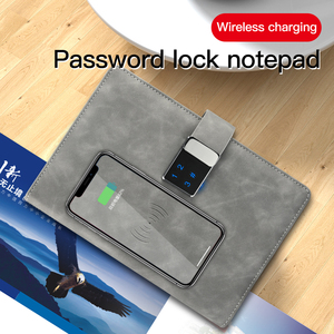 Smart Notebook con codice Password blocco Power Bank ricarica Wireless in pelle Notebook con smart pen - Product Image 6