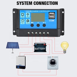 За максимальной точкой мощности, Солнечный контроллер заряда PWM 12V/24V 60A/50A/30A/10A Авто контроллеры двухпортовый USB большой ЖК-дисплей встроенный микро контроллер с 2 портами (стандарт