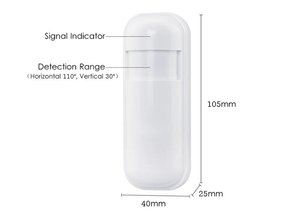 Mini Sensor de movimiento PIR 433Mhz Detector de alarma infrarroja pasiva Alerta de detección de movimiento de intruso inalámbrico EV1527 - Product Image 6