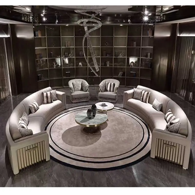 Visionaire Minimalist इतालवी प्रकाश लक्जरी विला होटल अर्द्ध परिपत्र चाप सोफे कमरे में रहने वाले अनुभागीय सोफे सोफा सेट furnitures