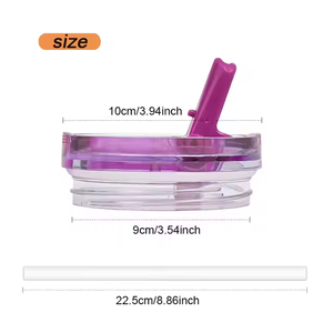 BPA miễn phí thay thế 14oz tái sử dụng cốc dễ dàng làm sạch có thể tháo rời lật rơm Nắp rò rỉ bằng chứng có thể tháo rời nắp drinkware phụ kiện - Product Image 6