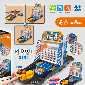 Zhiqu 2-in-1ミニシューティングボールコネクト4ショット射出セットカスタマイズ可能な教育玩具ABSテーブルトップ男の子向けゲームCPC - Product Image 2