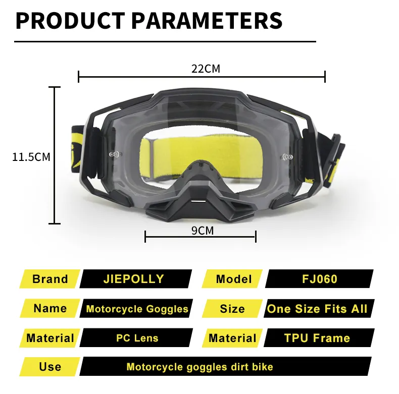 Toptan spor gözlük ayarlanabilir lensler Mtb Motocross fabrika özel Moto gözlük Gafas De Mx kir bisiklet motosiklet gözlük