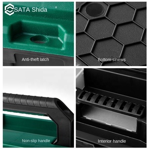 增强塑料工具箱单层15英寸工具包无托盘定制尺寸耐用家用储物盒 - Product Image 5