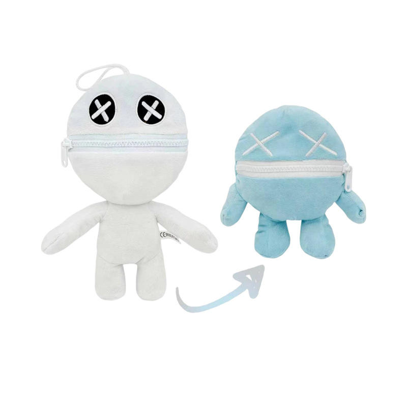 Corde à sauter réversible bleue et blanche-25cm-80g