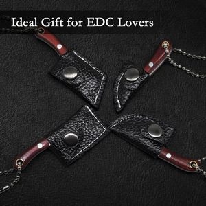 Hot Sale Stainless Steel Mini <strong>Key</strong> Pendant Knife Non-folding Mini Knife Sheath Keychain Pocket <strong>Cutter</strong> Set for Package Opener Box - Product Image 6