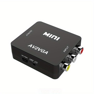 Caja convertidora VGA a AV para transmisión de audio y video desde computadora y computadora portátil a TV y monitores