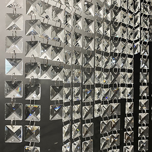 Wedding Bead Chain Decorative Curtain Wedding Ceiling Bead Curtain <strong>String</strong> Crystal Long Triangle Crystal Octagonal Bead <strong>String</strong> - Product Image 1