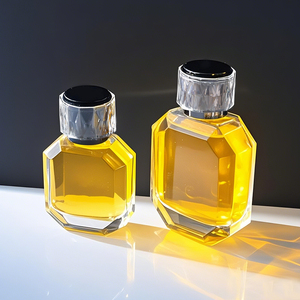 Parfüm şişeleri ile kapatılmış pompa püskürtücü ile lüks düz kare cam 100 30ml 50ml ambalaj kutusu ml kapasiteleri - Product Image 6