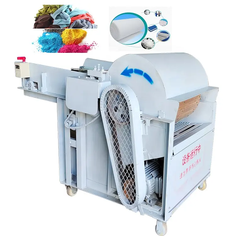Machine de recyclage de tissu de coton, Machine de broyage de tissu, machine de déchiquetage de tissu, déchet de textile, vêtements de coton, Machine d'ouverture, prix
