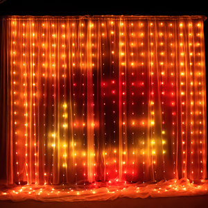 Cortina de luces Led RGB con Control por aplicación, iluminación inteligente, decoración navideña, IP65, personalizada, para bodas - Product Image 3